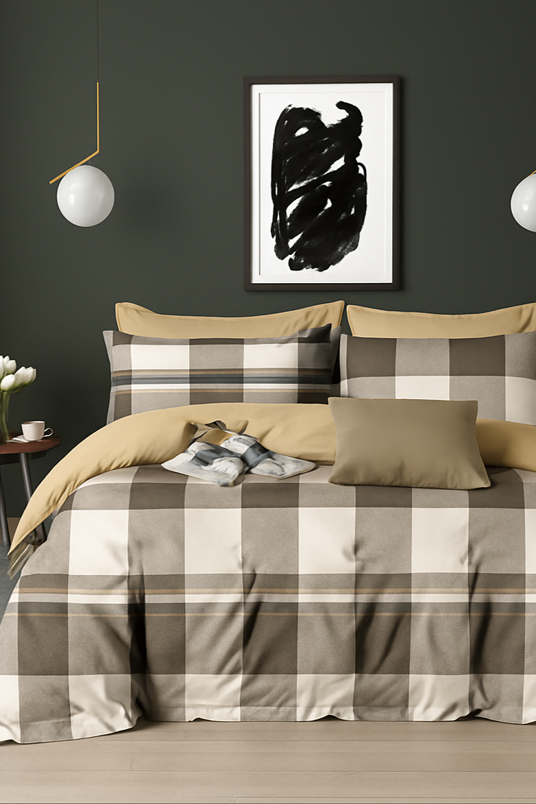 Urban Plaid Pure Cotton Bedding Set