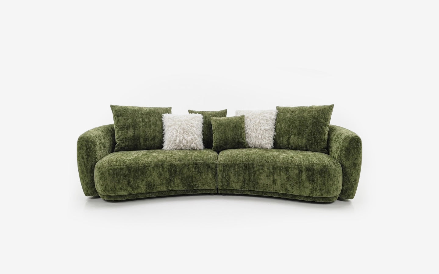 Verde Aura Curved Sofa