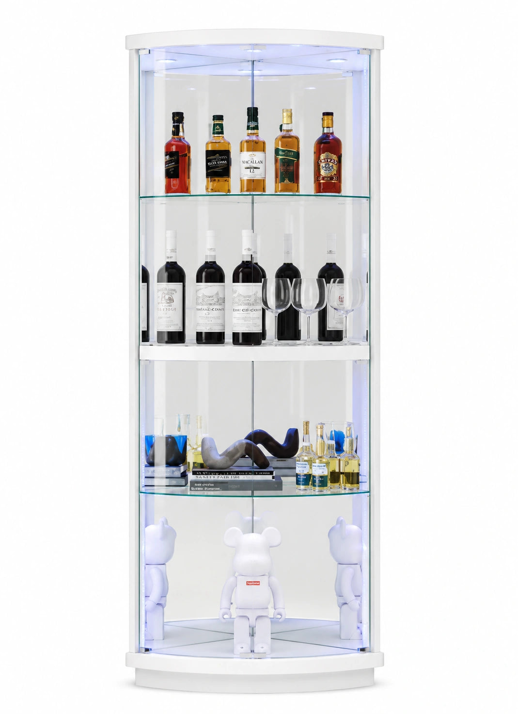 Lumivra Curved Display Cabinet