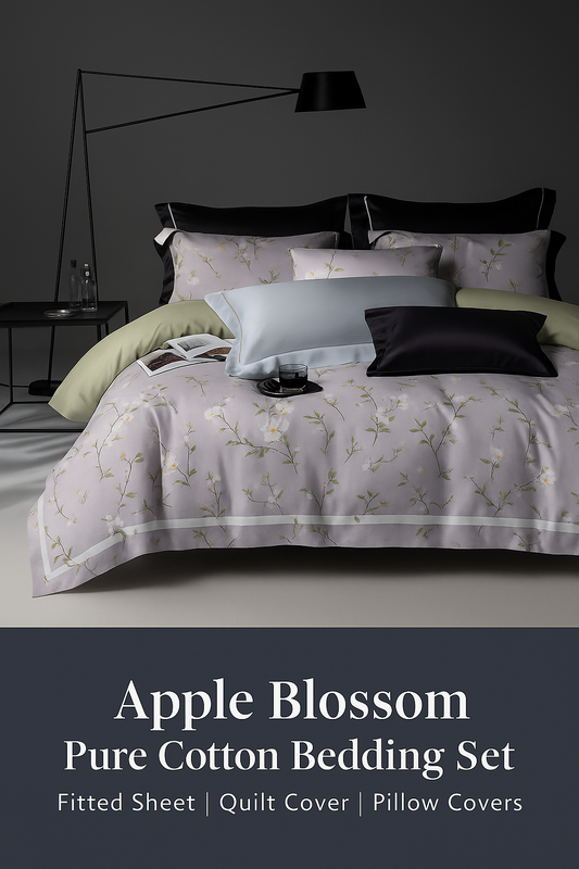 Apple Blossom Pure Cotton Bedding Set