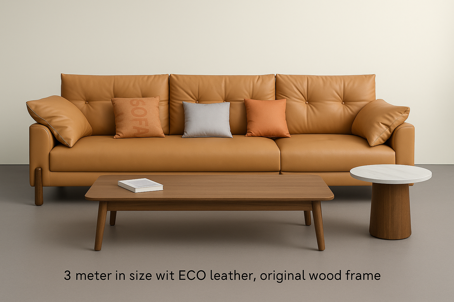Premium ECO Leather Sofa – 3M