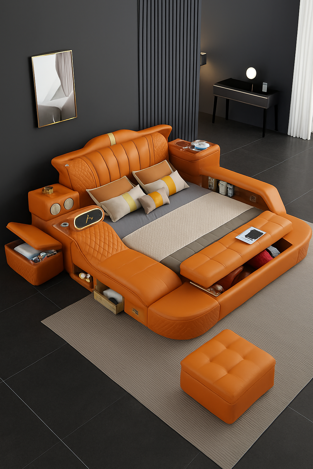 King Smart Bed with Gas-lift & Premium Features