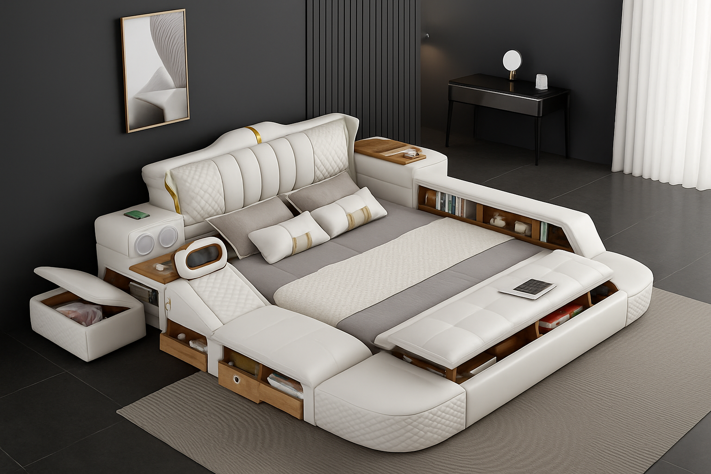 King Smart Bed with Gas-lift & Premium Features