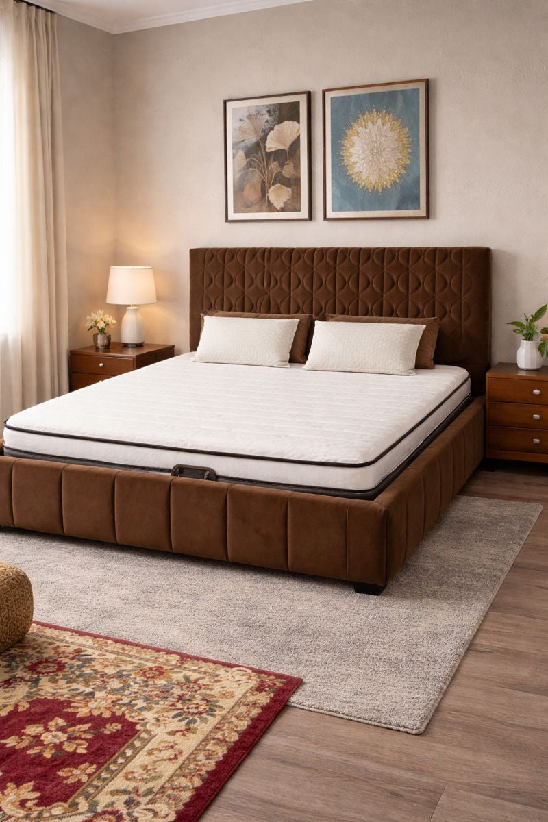 Luxury Velvet Upholstered Bed (Queen)