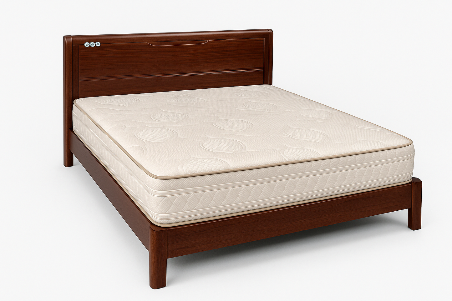 Walnut & Oak Wooden Bed – King & Queen Sizes