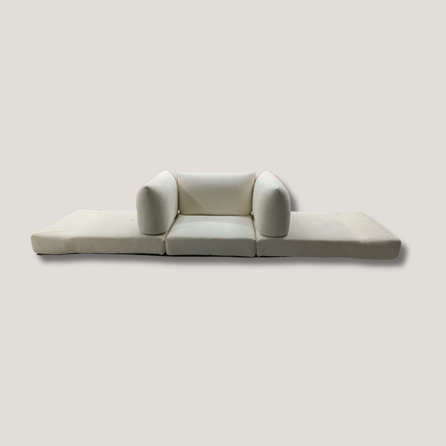 Convertible Cognac Leather Sofa