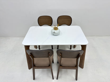 A11 OakStone Dining Set (1 Table + 4 Chairs)