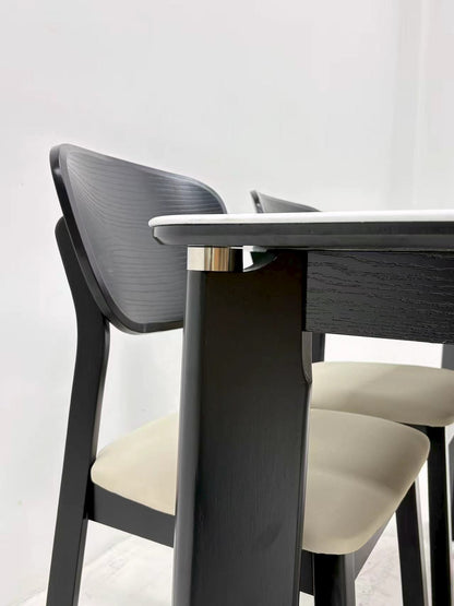 A11 OakStone Dining Set (1 Table + 4 Chairs)