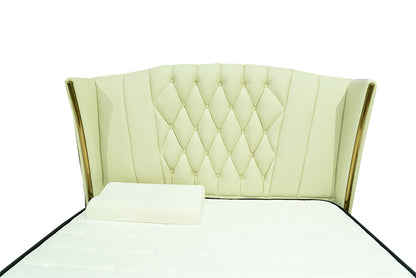 Royale Wingback Gaslift Bed — Premium Leather Storage Bed