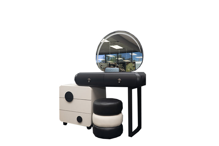 LuxeGlow Modern Dressing Table Set with LED Mirror & Storage