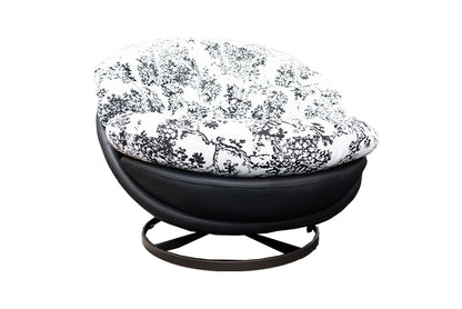 Noir Bloom Swivel Lounge Chair