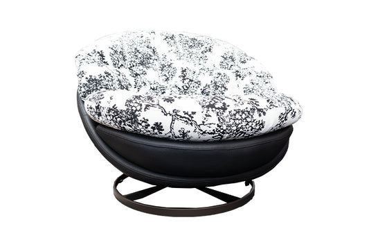 Noir Bloom Swivel Lounge Chair