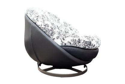 Noir Bloom Swivel Lounge Chair