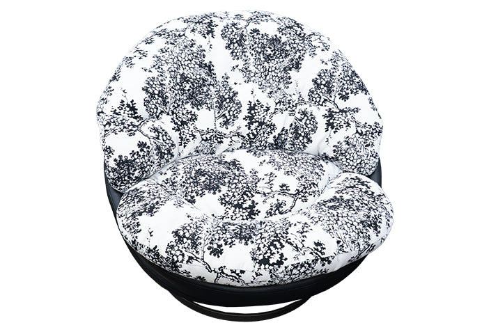 Noir Bloom Swivel Lounge Chair