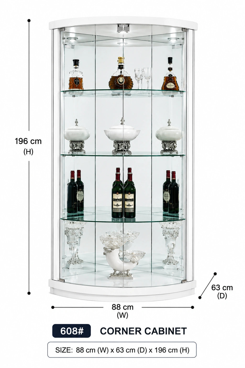 Avelisse Corner Display Cabinet