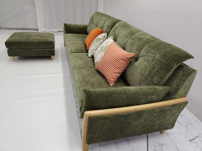 Premium Wood & Fabric Sofa – Crafted for Comfort and Durability