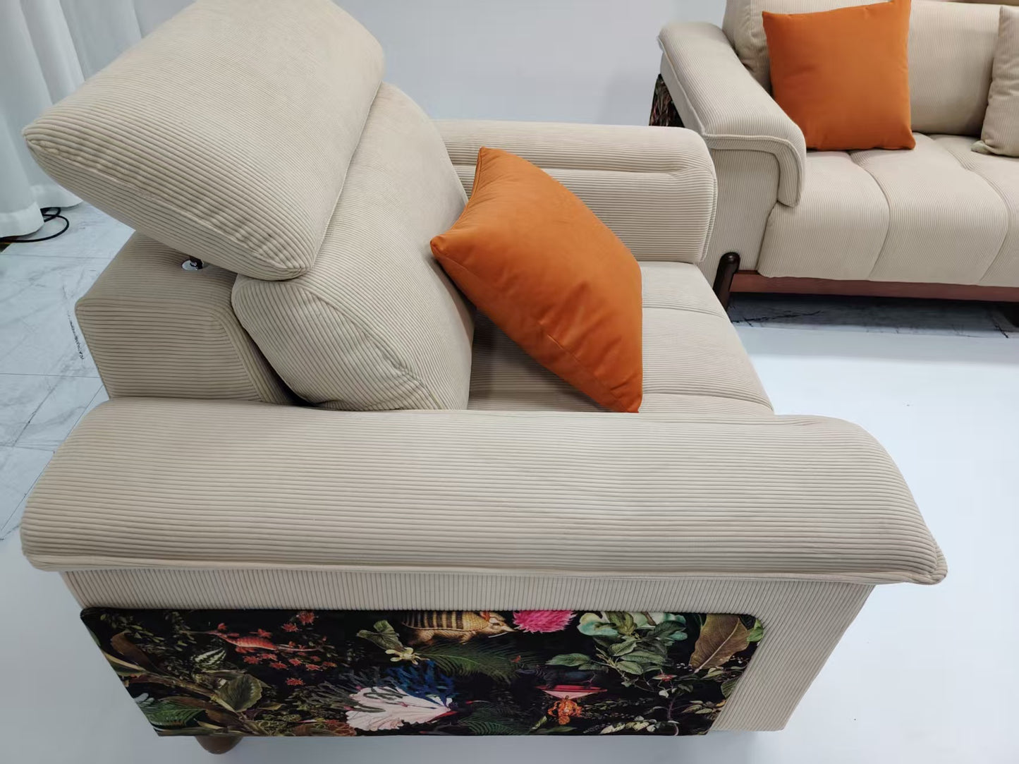 Premium 3+1+1 Wood & Fabric Sofa Set – Comfort, Craftsmanship & Modern Design