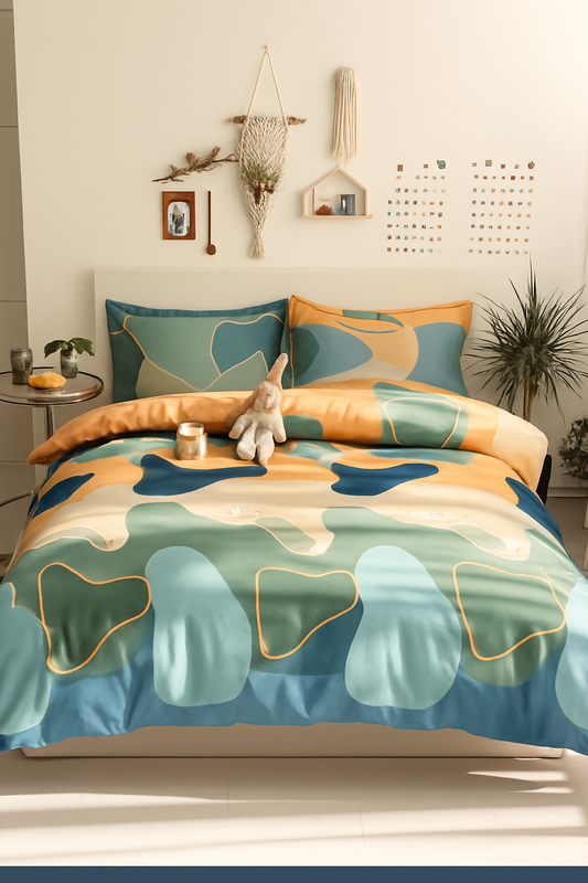 Abstract Glow Pure Cotton Bedding Set