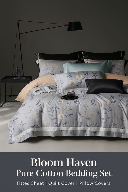 Bloom Haven Pure Cotton Bedding Set