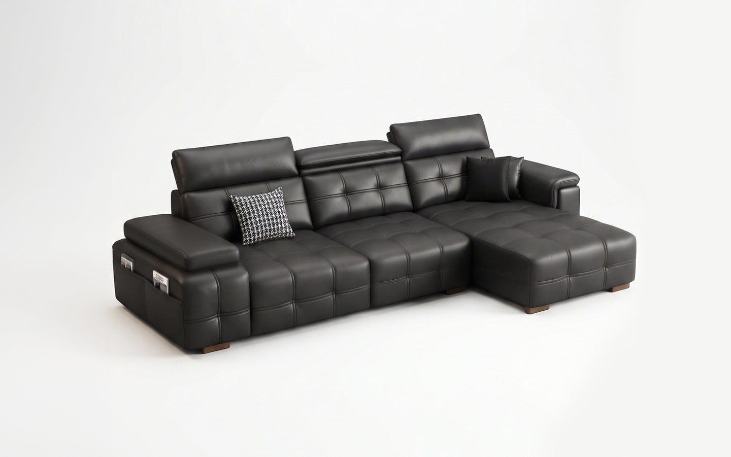 Nero Luxe Sofa Bed – 3.1m (Black)