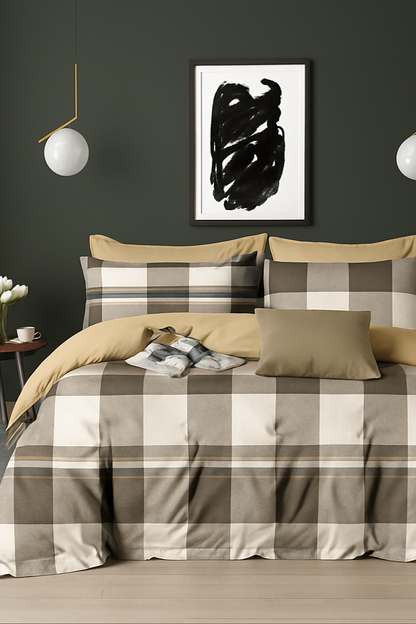 Urban Plaid Pure Cotton Bedding Set