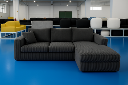 LuxeLounge Chaise Sectional Compressed Sofa