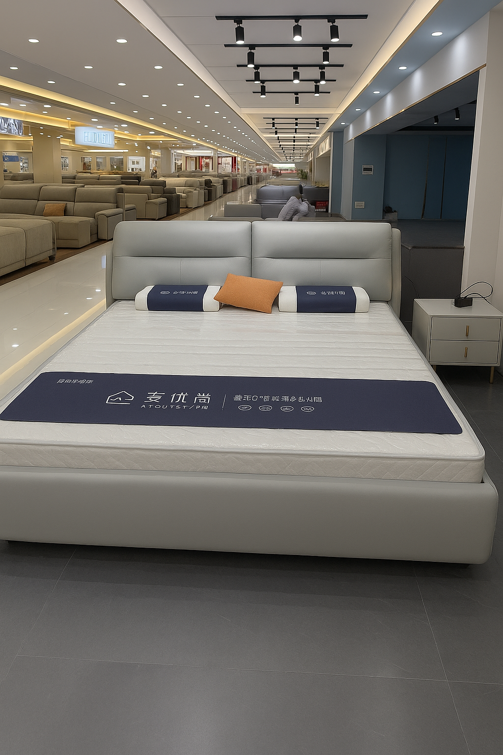 LumiRest Premium Leather Bed
