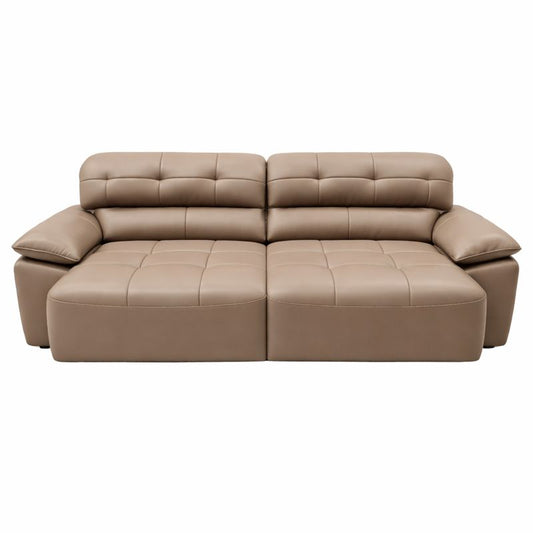 Contemporary Tufted Leather Sofa