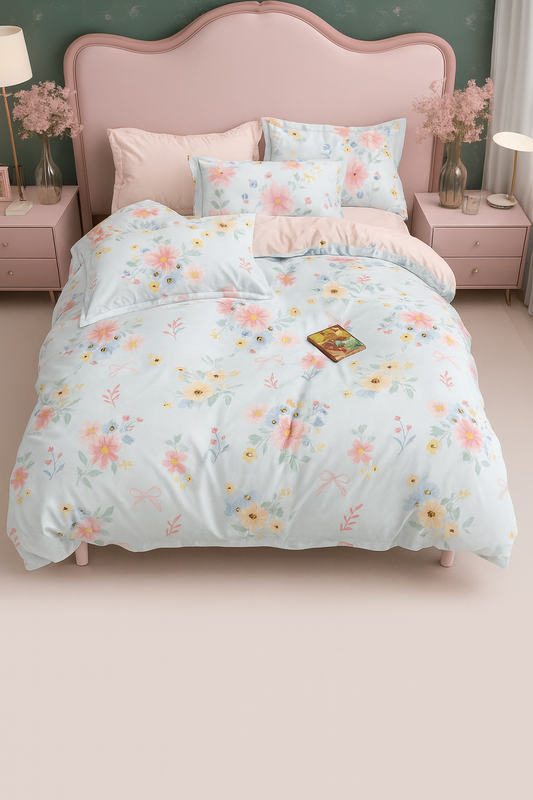 Floral Bliss Pure Cotton Bedding Set