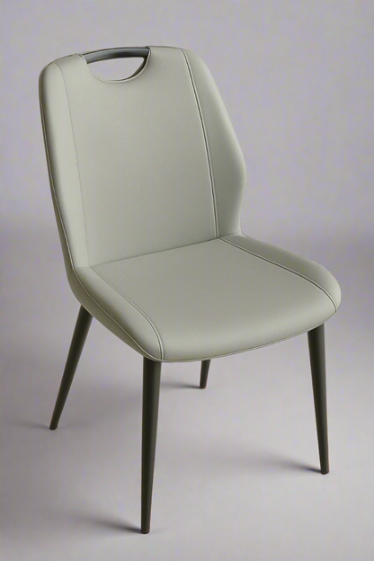 Modern PU Leather Dining Chair with Handle Backrest