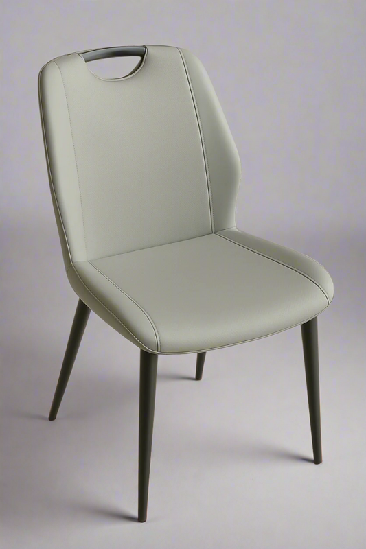 Modern PU Leather Dining Chair with Handle Backrest