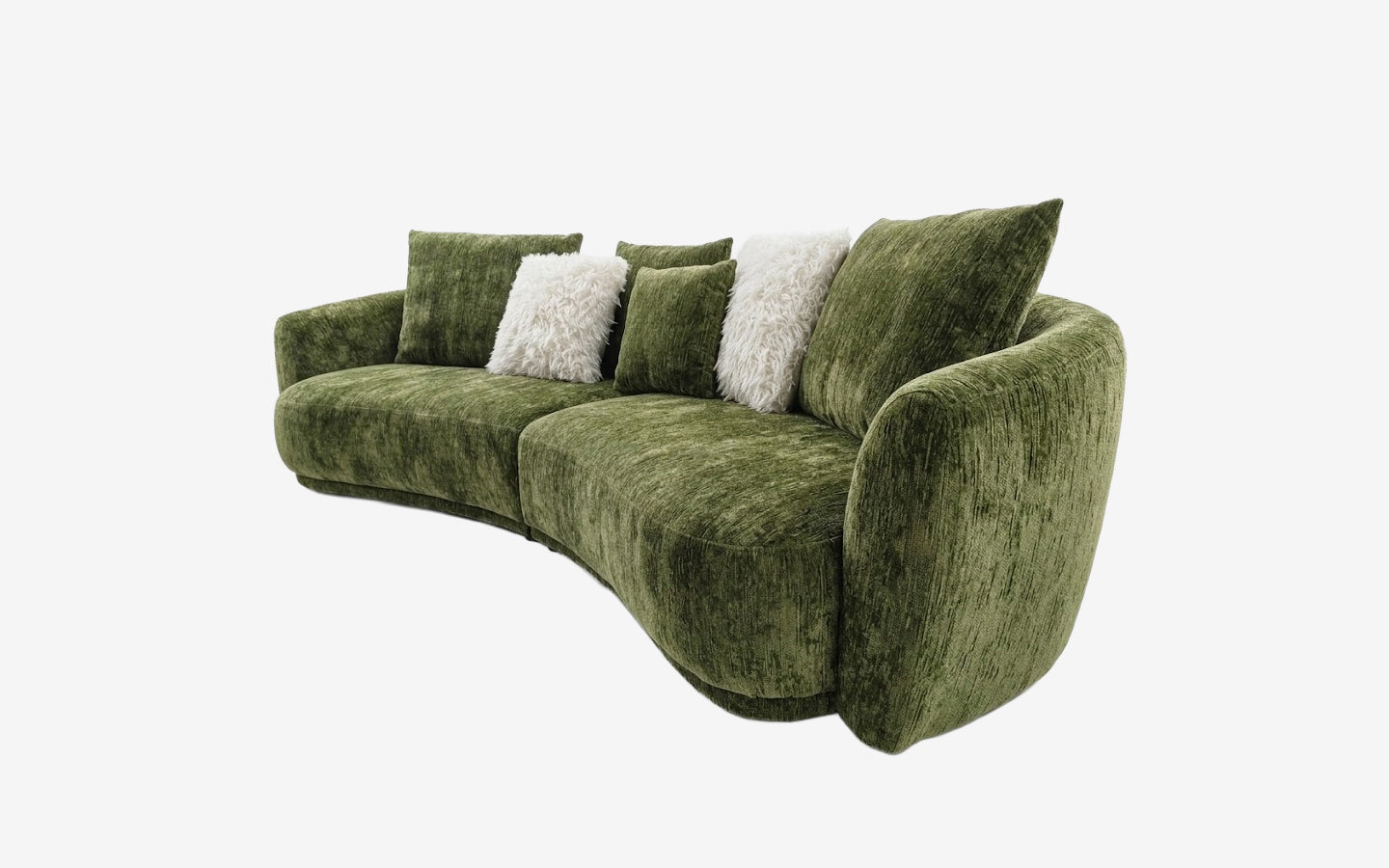 Verde Aura Curved Sofa