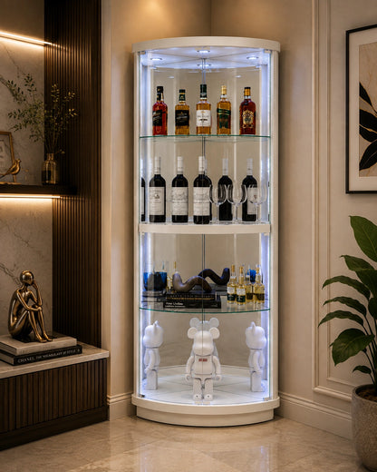 Lumivra Curved Display Cabinet