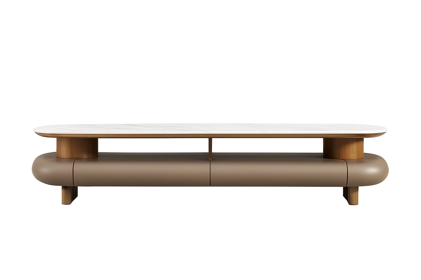 Modern Round Marble Coffee Table & TV Unit Set – Model CJ2370 & TV2370