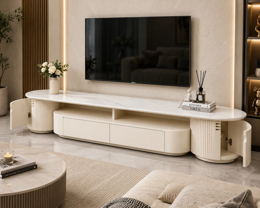 Lunara Prestige TV Unit – Cream Edition