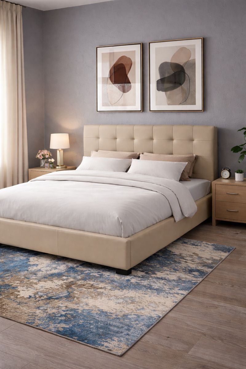 Luxury Eco Leather Upholstered Bed