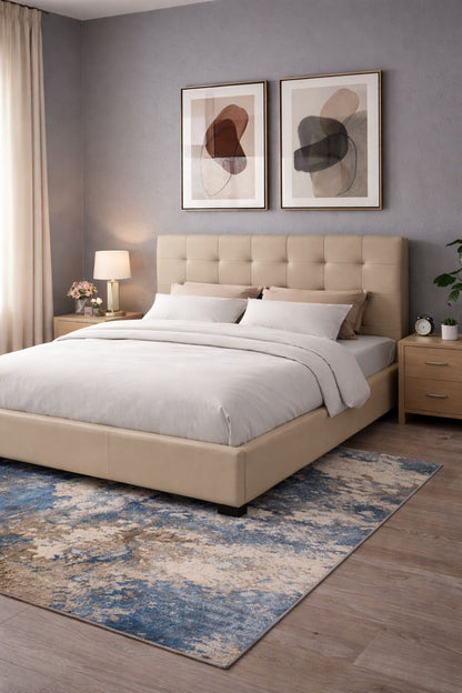 Luxury Eco Leather Upholstered Bed