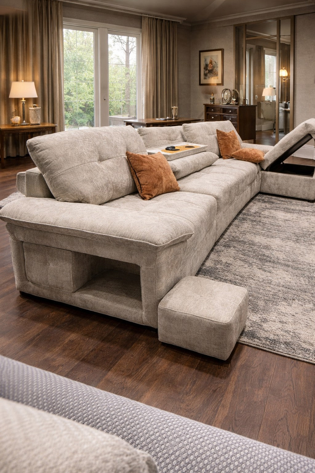 Premium Modular Sofa with Storage & Extra Seating – Luxury Comfort Collection (3.2m)