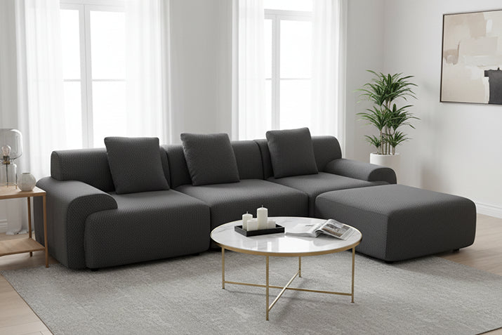 Shangrila Modular Compressed Sofa – Premium Textured Edition