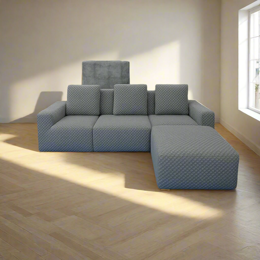 Shangrila Modular Compressed Sofa – Premium Textured Edition