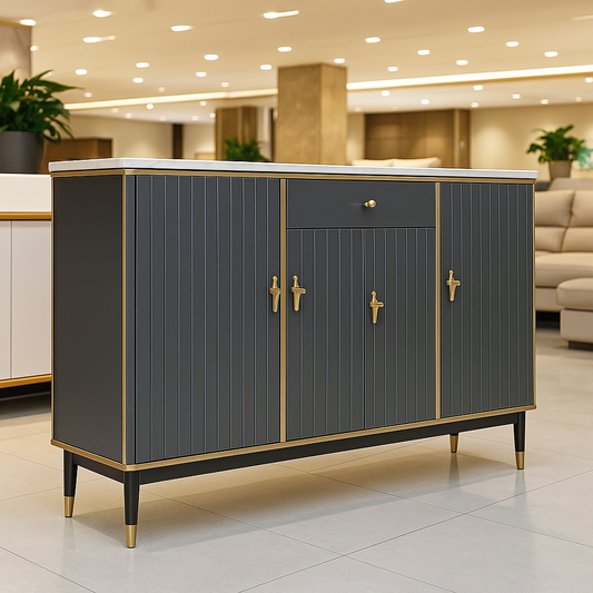 Modern Marble-Top Shoe Cabinet