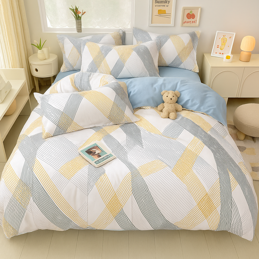 Geo Harmony Pure Cotton Bedding Set