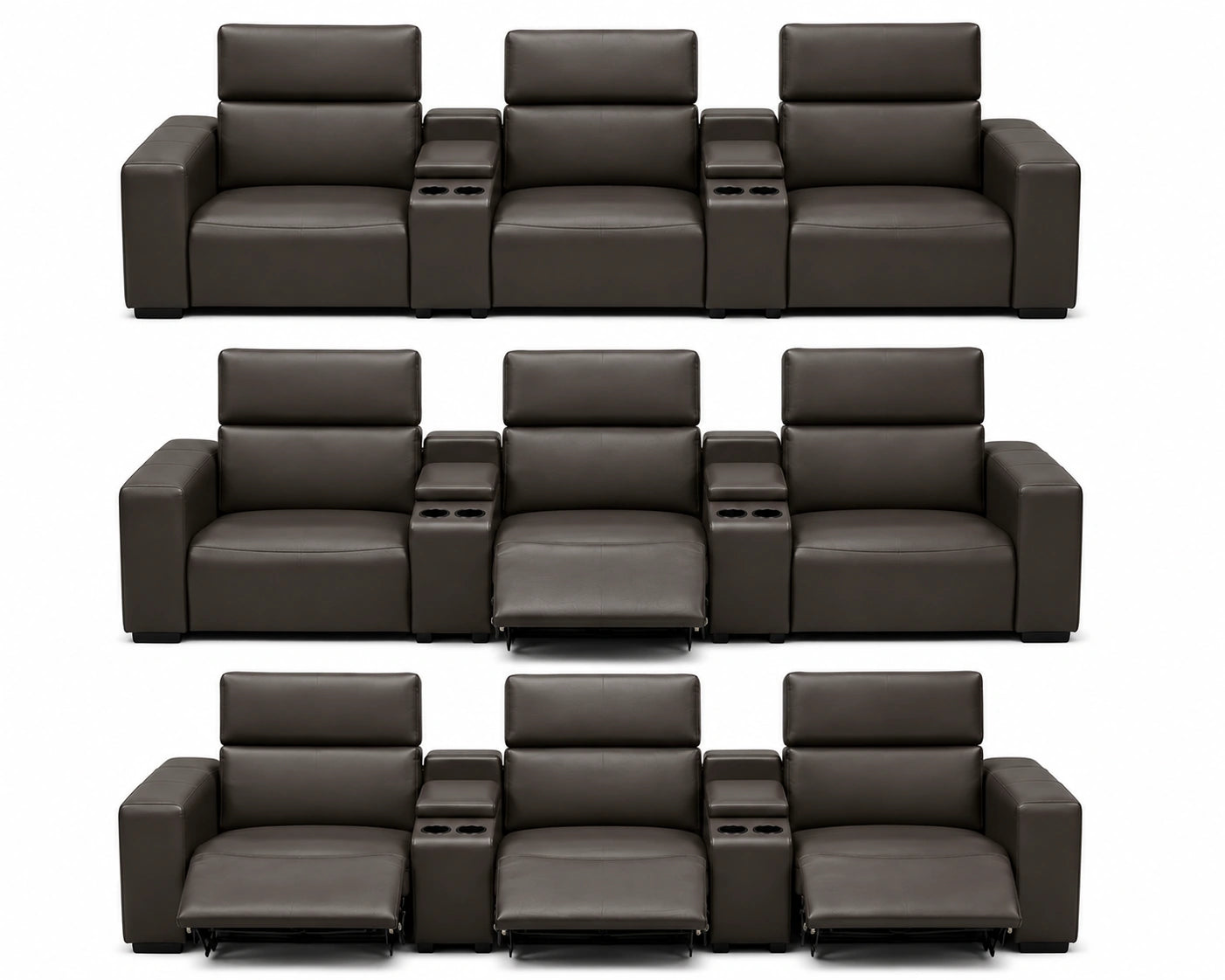CineLux Elite 3-Seater Theater Recliner