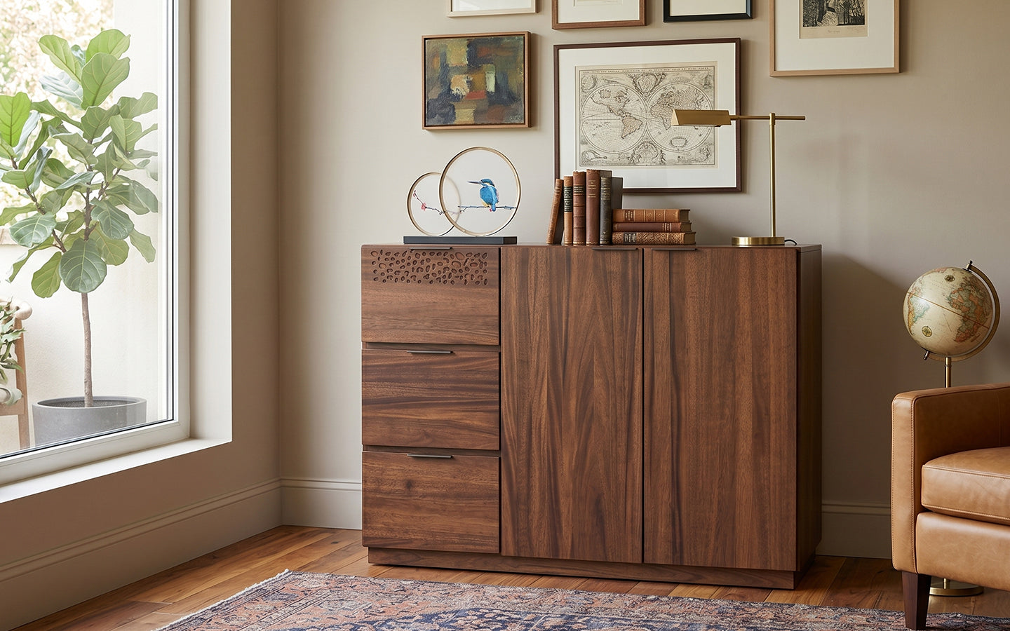Walnut Haven Shoe Cabinet