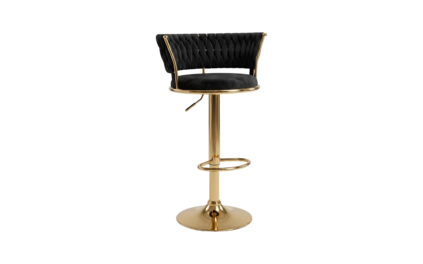 Aurora Luxe Velvet Bar Stool (Gold Edition)