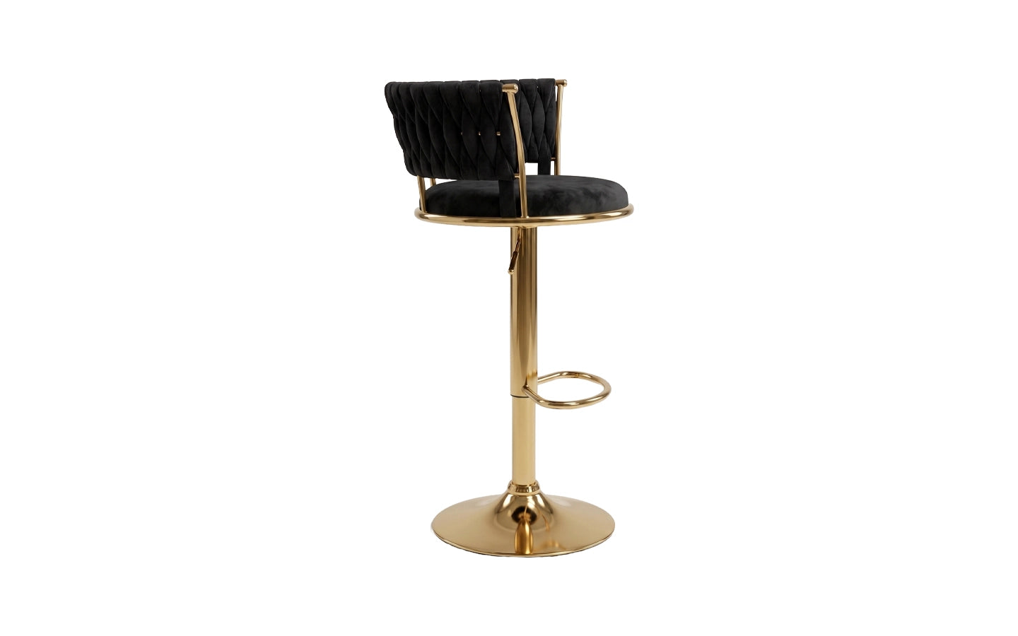 Aurora Luxe Velvet Bar Stool (Gold Edition)