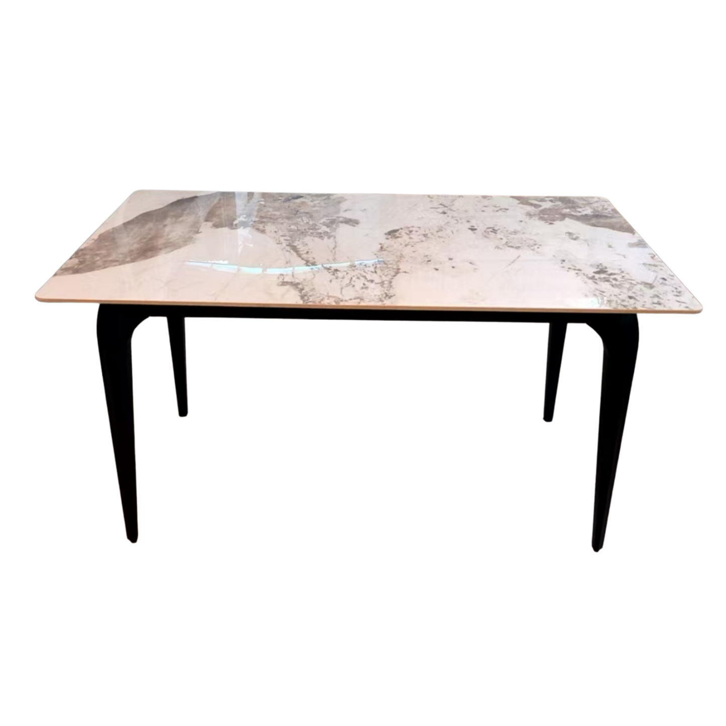 Contemporary Pandora Marble Dining Table and 6 Chairs