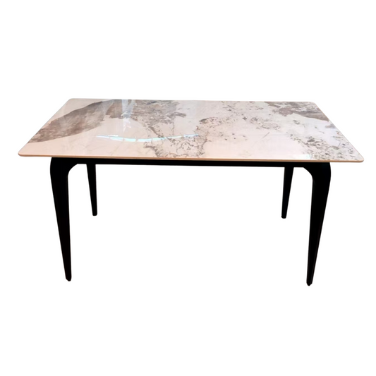 Contemporary Pandora Marble Dining Table and 6 Chairs