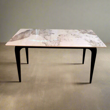Contemporary Pandora Marble Dining Table and 6 Chairs