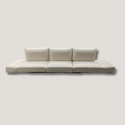 Convertible Cognac Leather Sofa